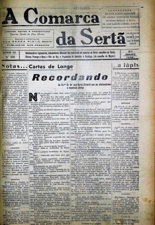 A Comarca Da Sertã Nº126 21 01 1939 Peq