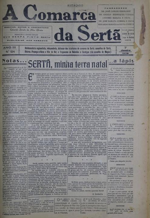 A Comarca Da Sertã Nº124 07 01 1939 Pag 1peq