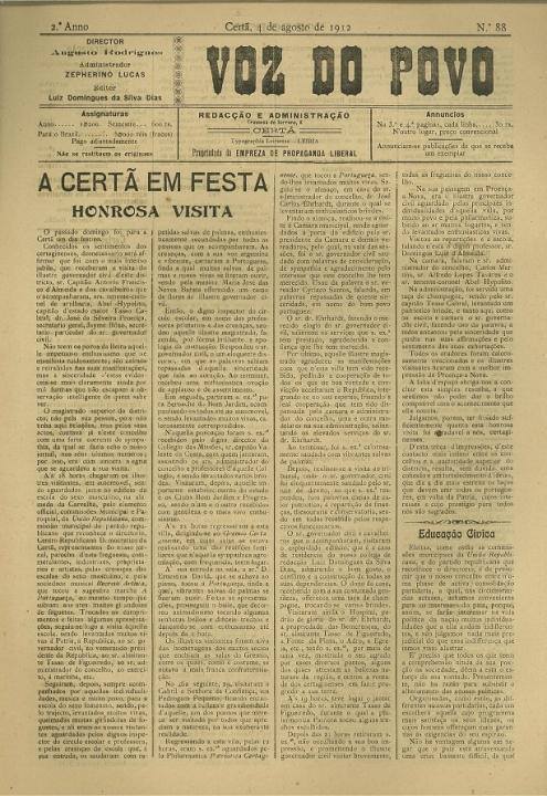 Voz Do Povo Nº88 04 08 1912 P