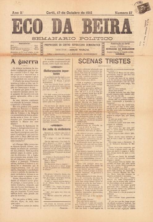 Eco Da Beira Nº57 17 10 1915 P