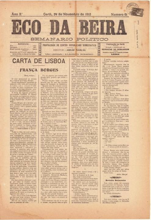 Eco Da Beira Nº61 24 11 1915 P