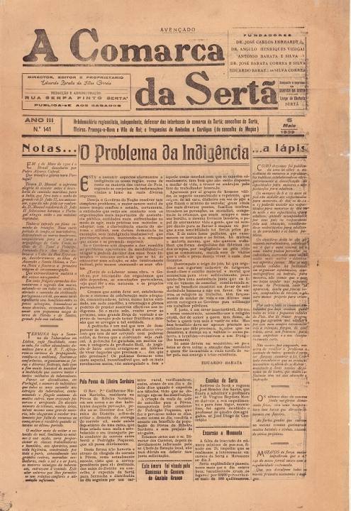 A Comarca Da Sertã Nº141 06 05 1939 P