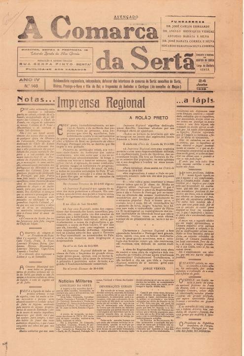 A Comarca Da Sertã Nº148 24 06 1939 P