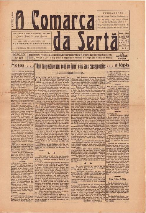 A Comarca Da Sertã Nº162 14 10 1939 P