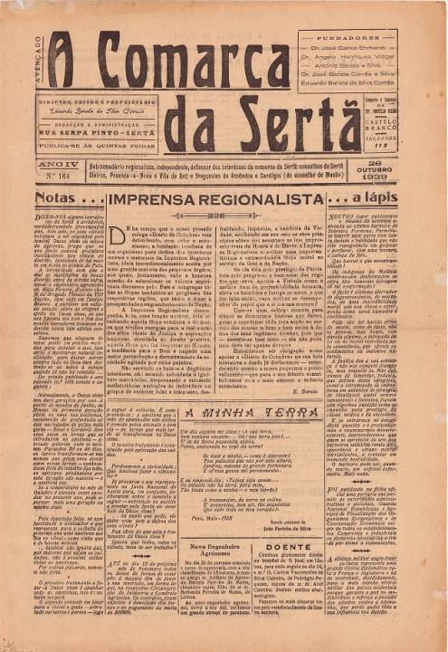 A Comarca Da Sertã Nº164 26 10 1939 P