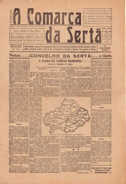 A Comarca Da Sertã Nº170 07 12 1939 P