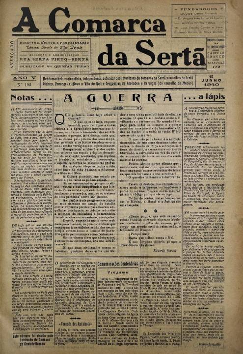 A Comarca Da Sertã Nº195 06 06 1940 P