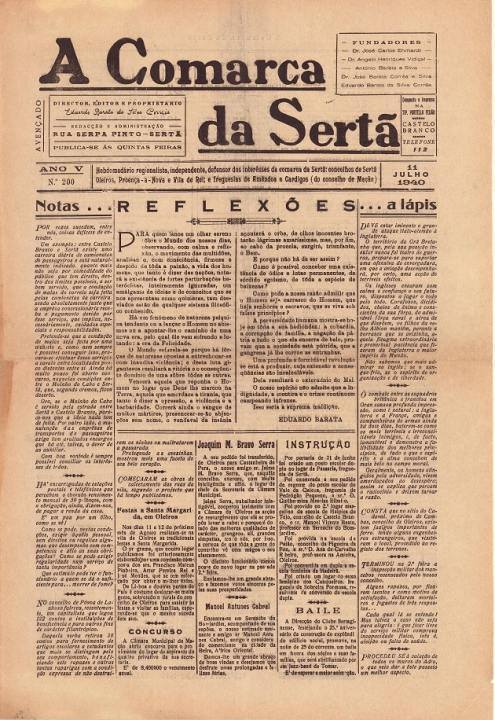 A Comarca Da Sertã Nº200 11 07 1940 P