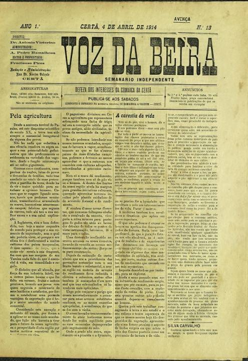 Voz Da Beira Nº13 04 04 1914 P