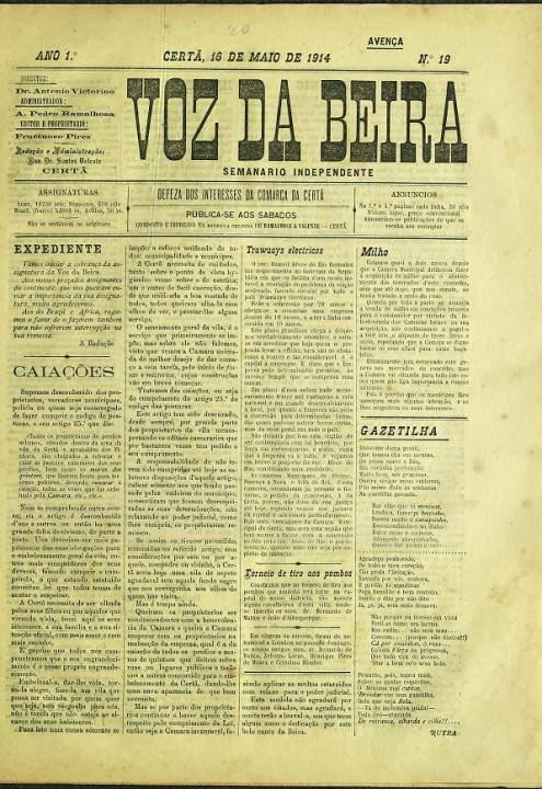 Voz Da Beira Nº19 16 05 1914 P