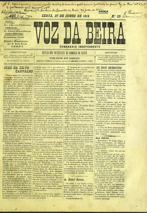 Voz Da Beira Nº25 27 06 1914 P