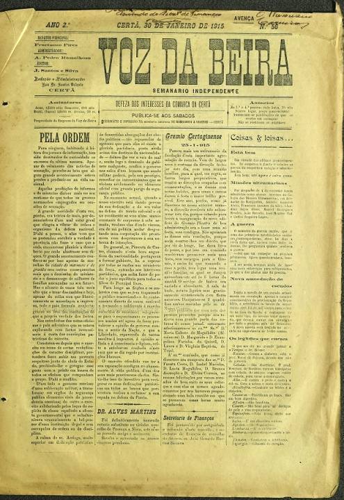 Voz Da Beira Nº56 30 01 1915 P