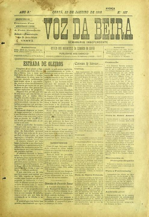 Voz Da Beira Nº107 22 01 1916 P