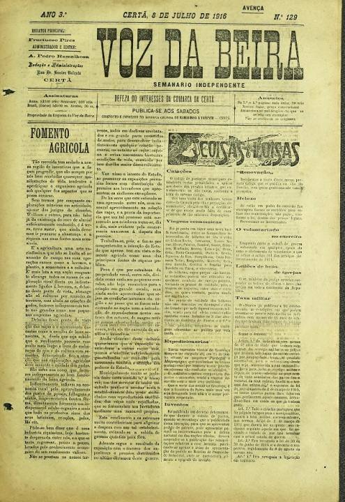 Voz Da Beira Nº129 08 07 1916 P
