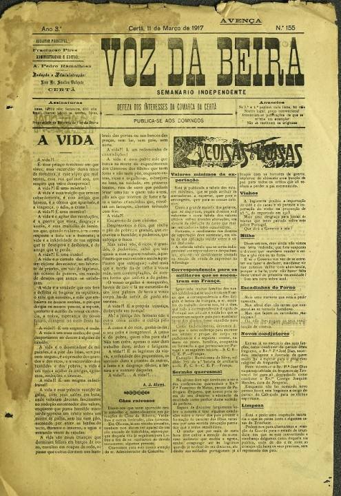 Voz Da Beira Nº155 11 03 1917 P