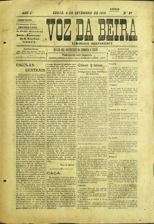 Voz Da Beira Nº87 04 09 1915 P