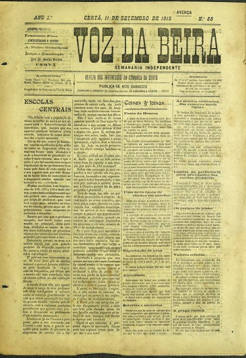 Voz Da Beira Nº88 11 09 1915 P