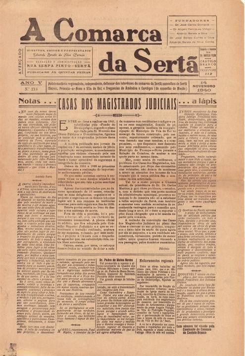 A Comarca Da Sertã Nº218 14 11 1940 P