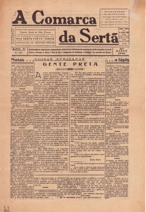 A Comarca Da Sertã Nº237 27 03 1941 P