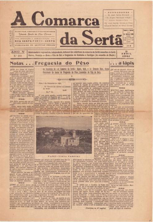 A Comarca Da Sertã Nº238 03 04 1941 P