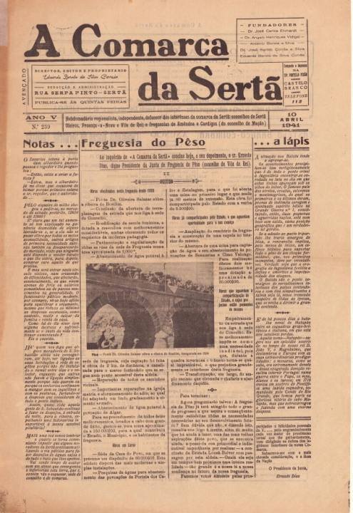 A Comarca Da Sertã Nº239 10 04 1941 P