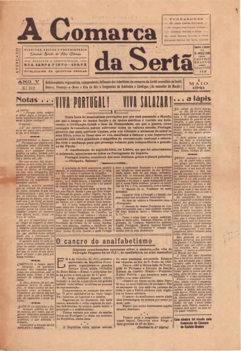 A Comarca Da Sertã Nº242 01 05 1941 P