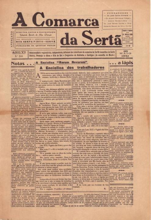 A Comarca Da Sertã Nº246 29 05 1941 P