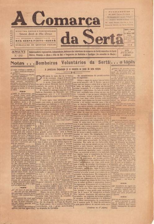 A Comarca Da Sertã Nº252 10 07 1941 P