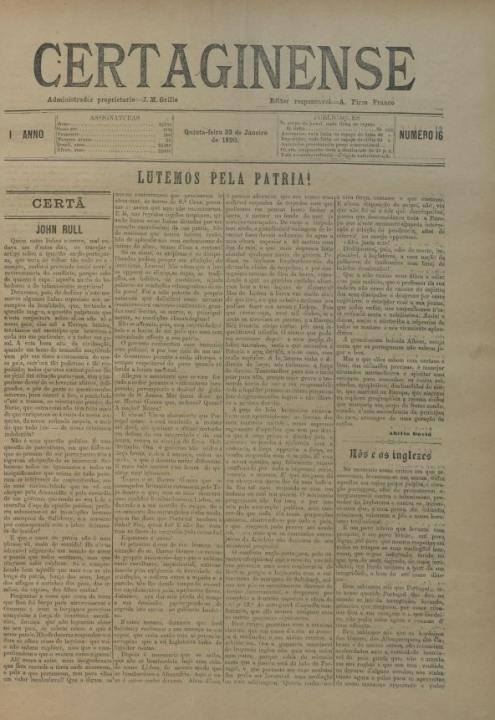 Certaginense Nº16 23 01 1890 P