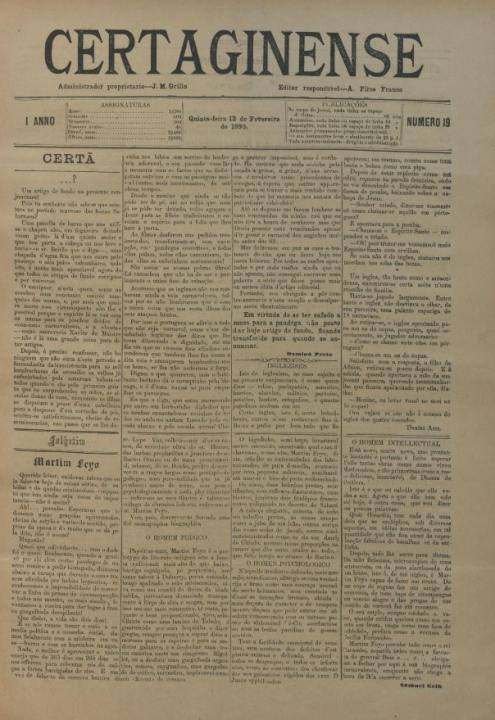 Certaginense Nº19 13 02 1890 P