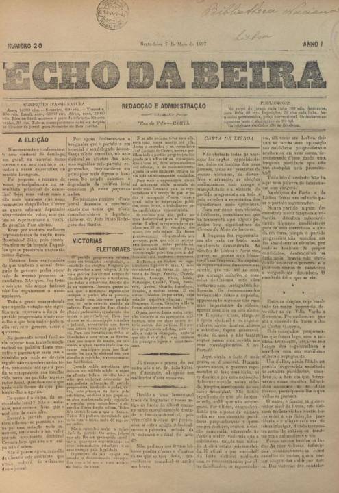 Echo Da Beira Nº20 07 05 1897 P