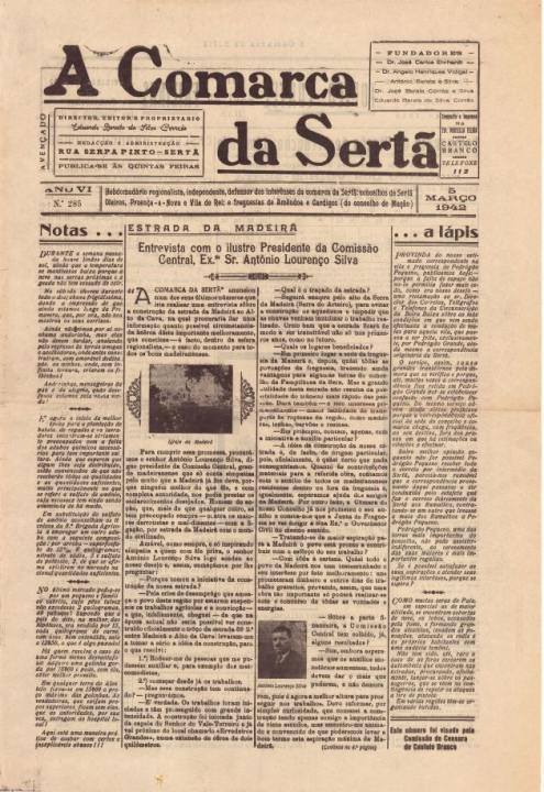 A Comarca Da Sertã Nº285 05 03 1942 P