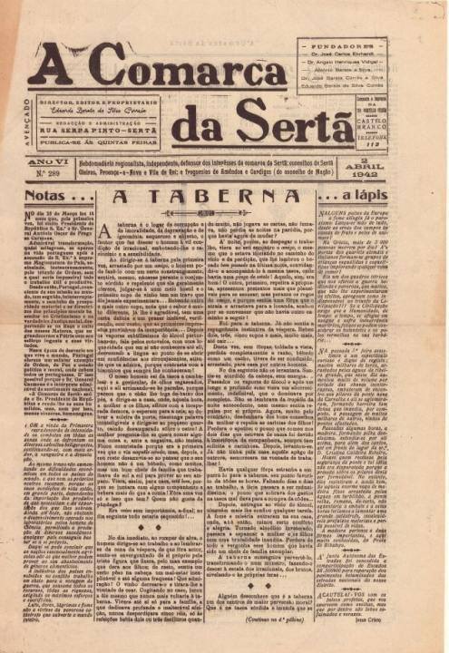 A Comarca Da Sertã Nº289 02 04 1942 P