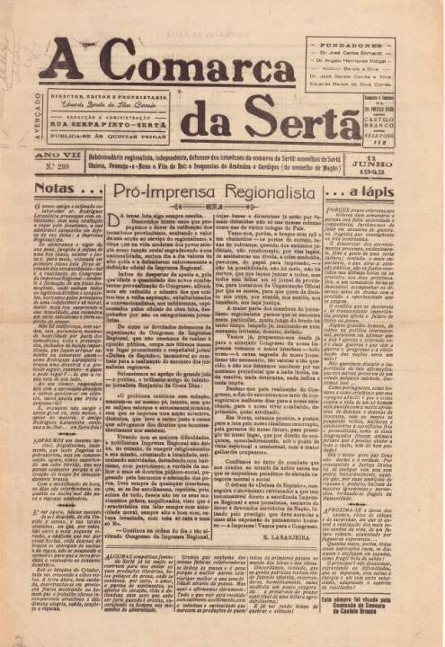 A Comarca Da Sertã Nº299 11 06 1942 P