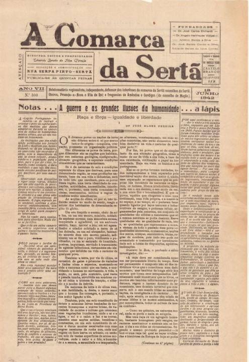 A Comarca Da Sertã Nº300 18 06 1942 P
