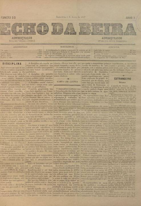 Echo Da Beira Nº23 04 06 1897 P