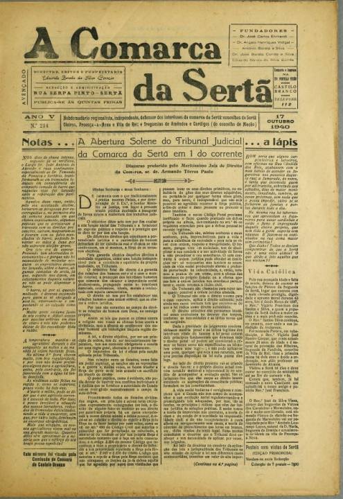 A Comarca Da Sertã Nº214 17 10 1940 P