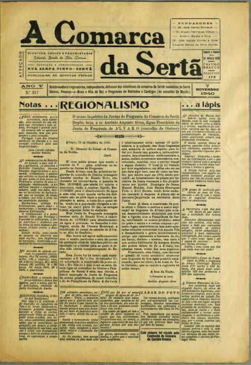 A Comarca Da Sertã Nº217 07 11 1940 P