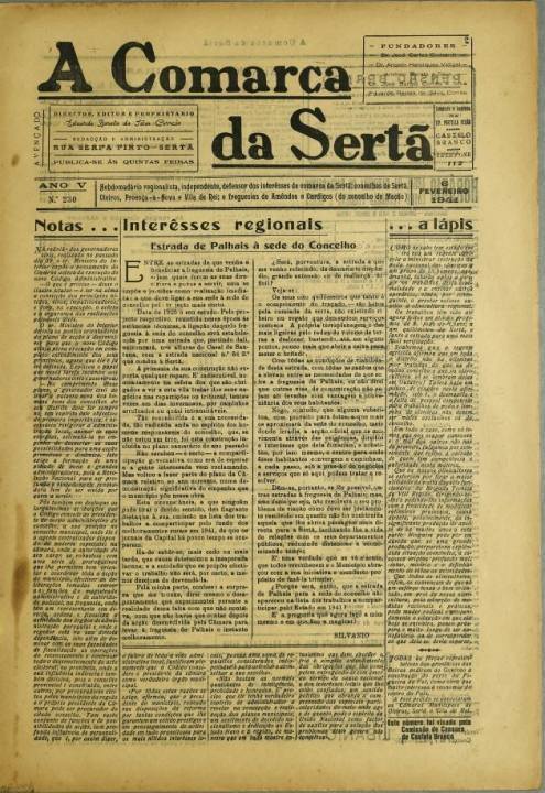 A Comarca Da Sertã Nº230 06 02 1941 P