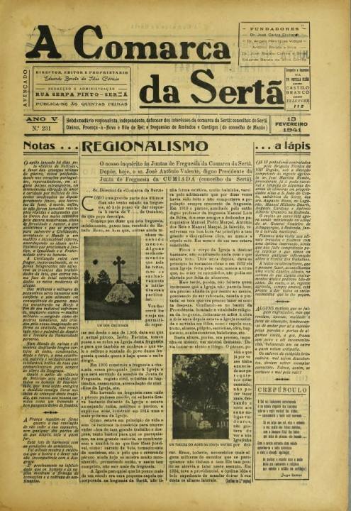 A Comarca Da Sertã Nº231 13 02 1941 P