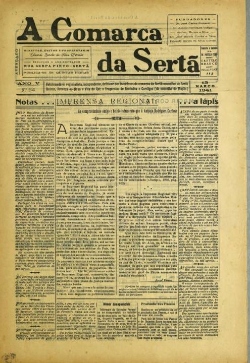 A Comarca Da Sertã Nº235 19 03 1941 P