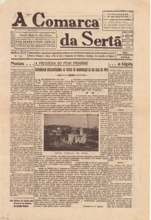 A Comarca Da Sertã Nº312 24 09 1942 P