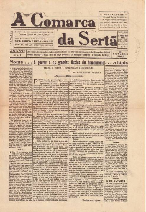 A Comarca Da Sertã Nº314 08 10 1942 P