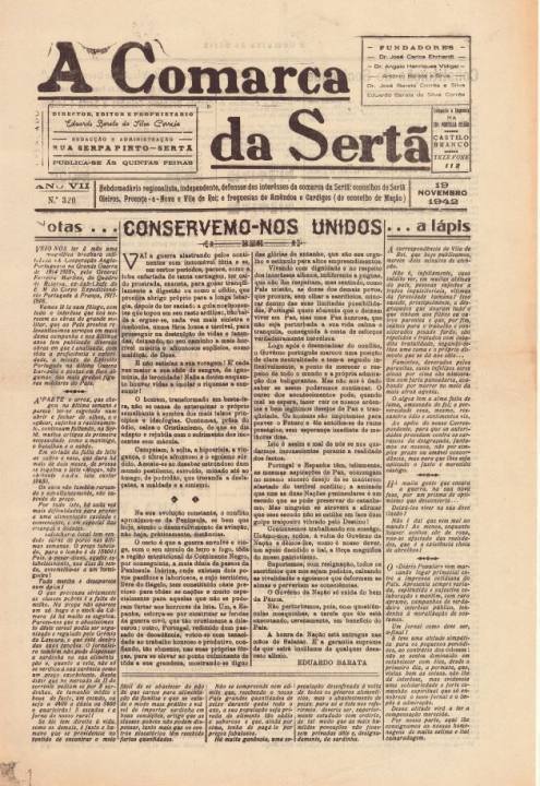 A Comarca Da Sertã Nº320 19 11 1942 P