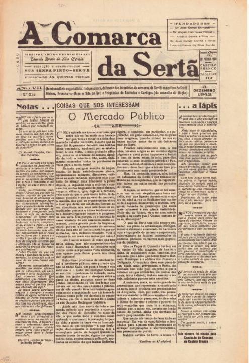 A Comarca Da Sertã Nº322 03 12 1942 P
