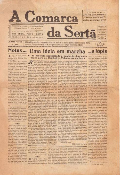 A Comarca Da Sertã Nº344 12 06 1943 P
