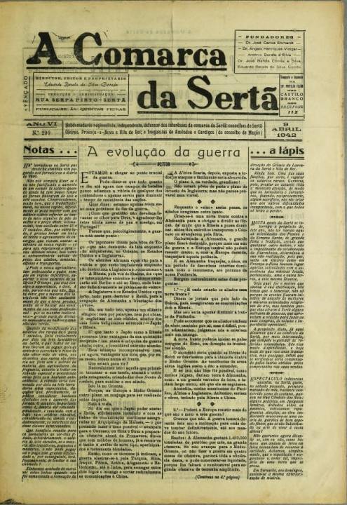 A Comarca Da Sertã Nº290 09 04 1942 P