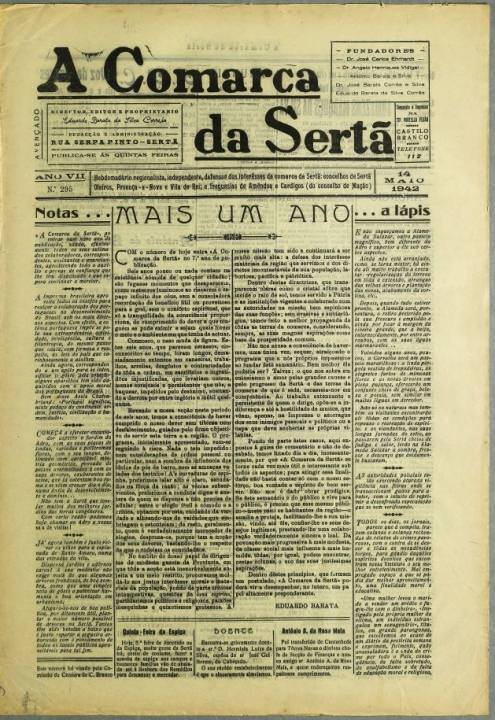 A Comarca Da Sertã Nº295 14 05 1942 P