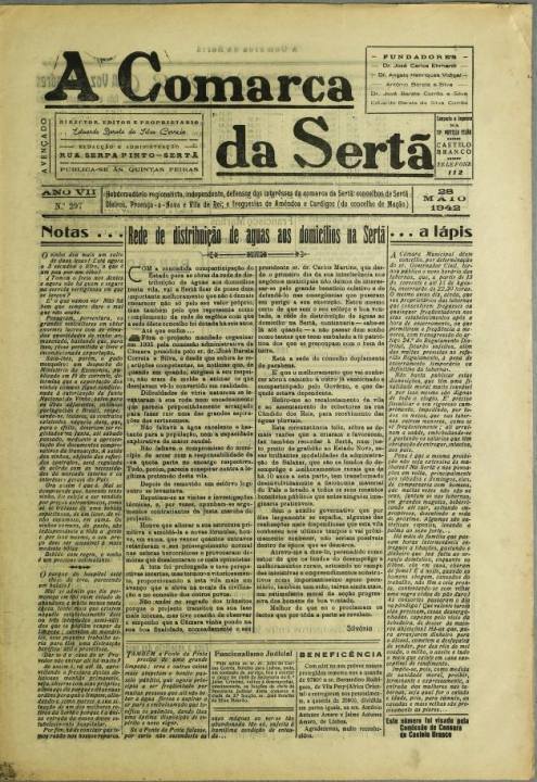 A Comarca Da Sertã Nº297 28 05 1942 P