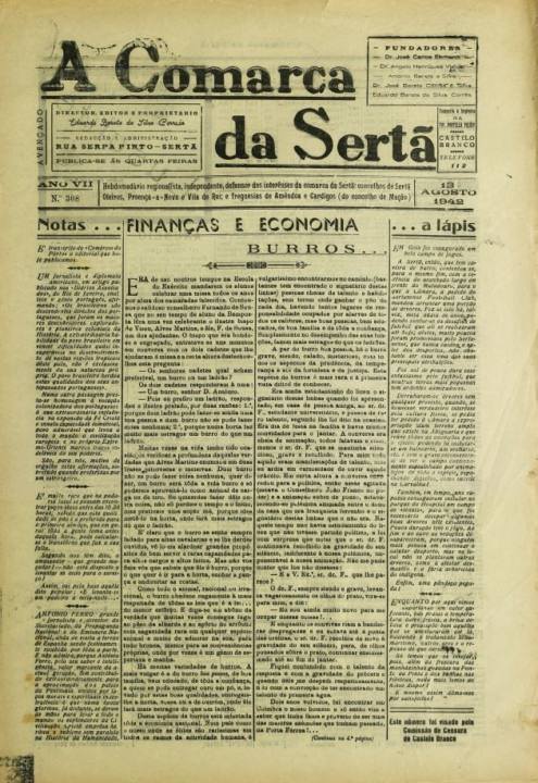 A Comarca Da Sertã Nº308 13 08 1942 P